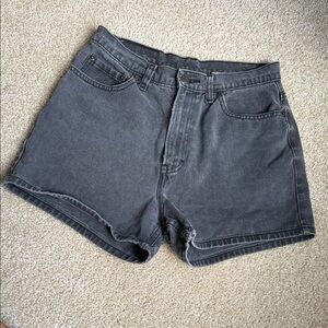 JORDACHE Vintage 90s High-Waisted Grey Denim Shorts Soft Faded Jeans